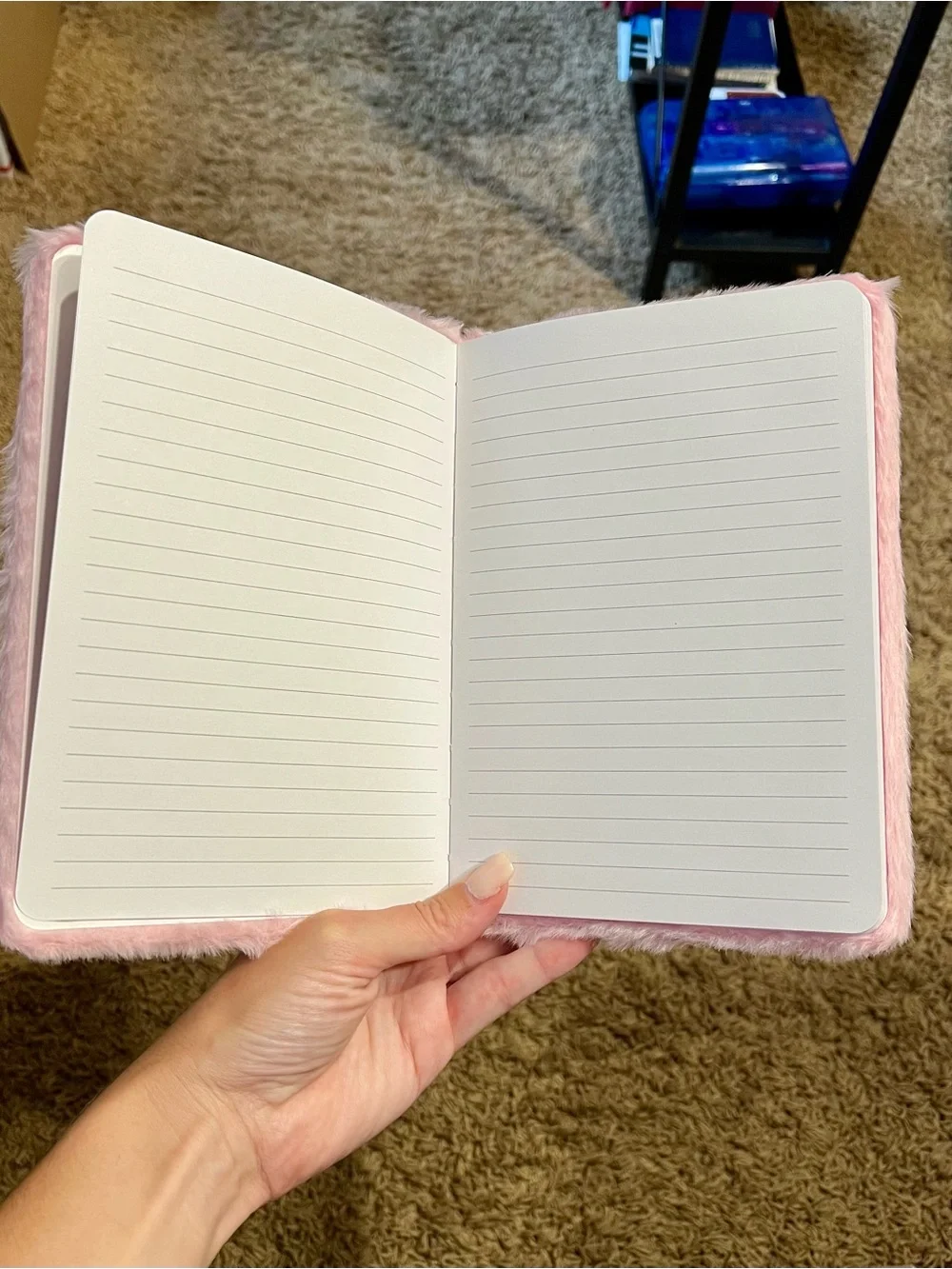 Pink Faux Fur Unicorn Notebook with Sparkle Heart - Kids Accessories